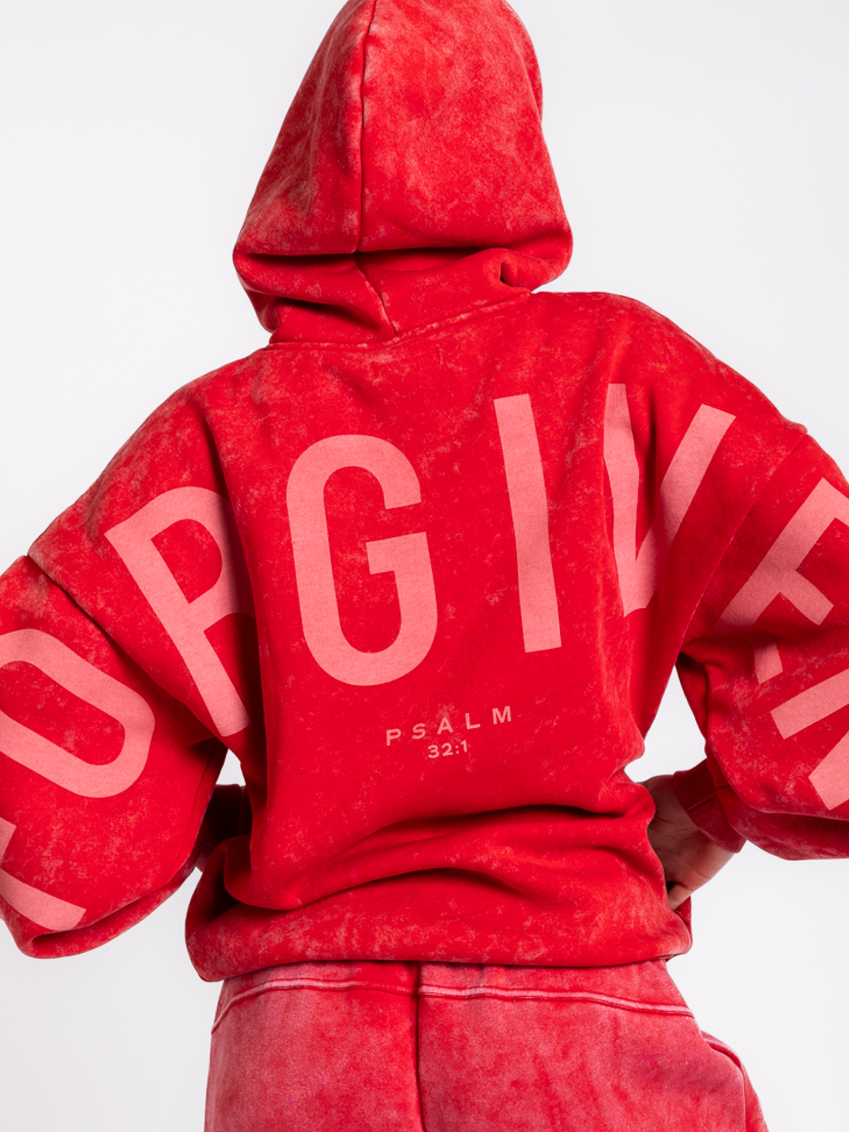 GLO Kingdom Essential Hoodie - Snow Wash - True Red