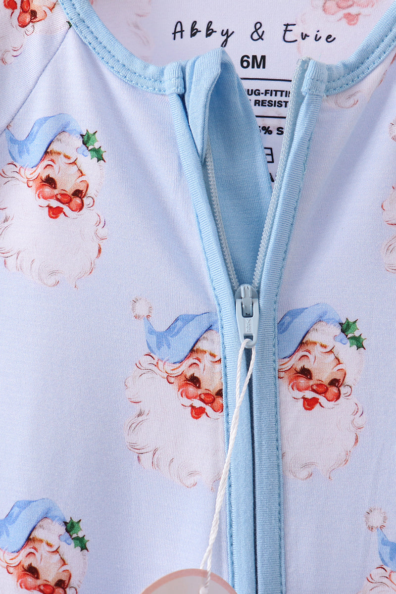 Light Blue Santa Claus Bamboo Sleeper