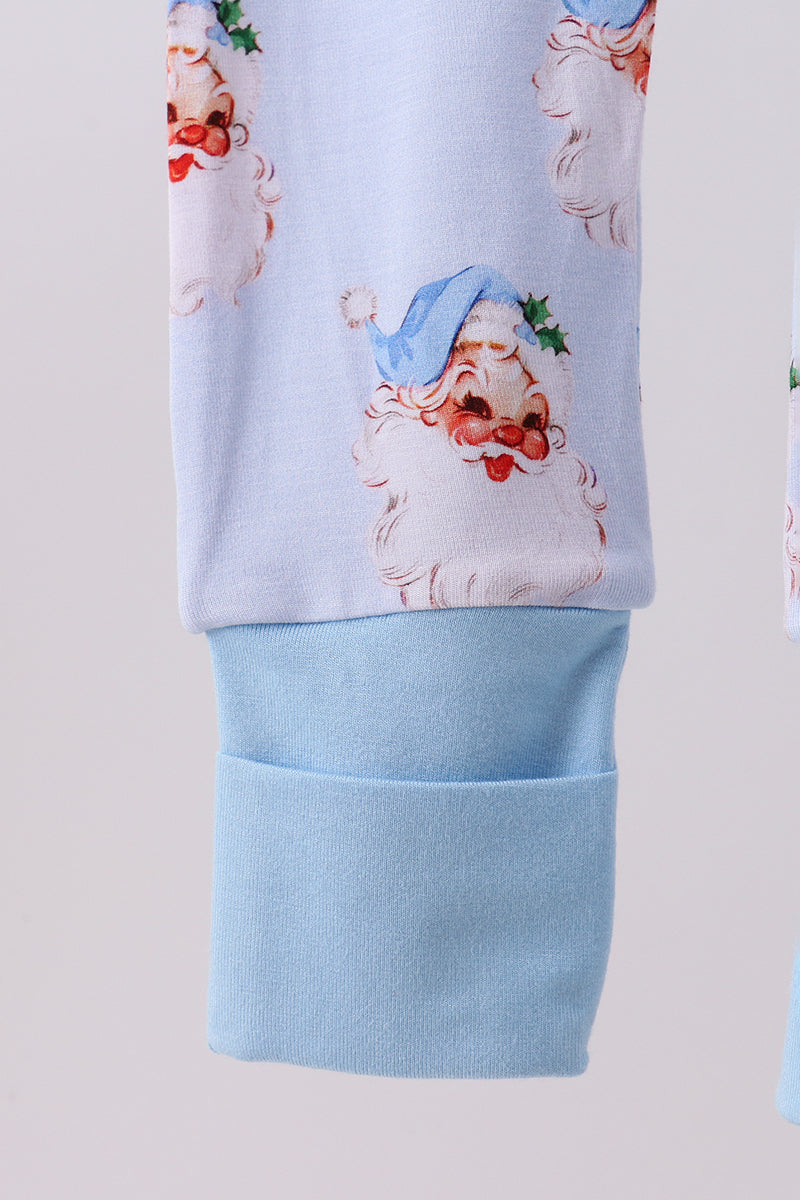 Light Blue Santa Claus Bamboo Sleeper