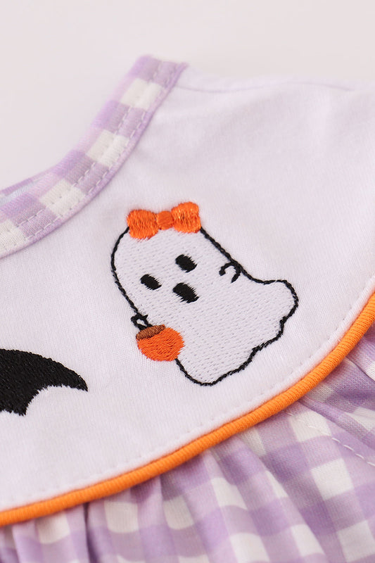 Purple Halloween Embroidered Bubble