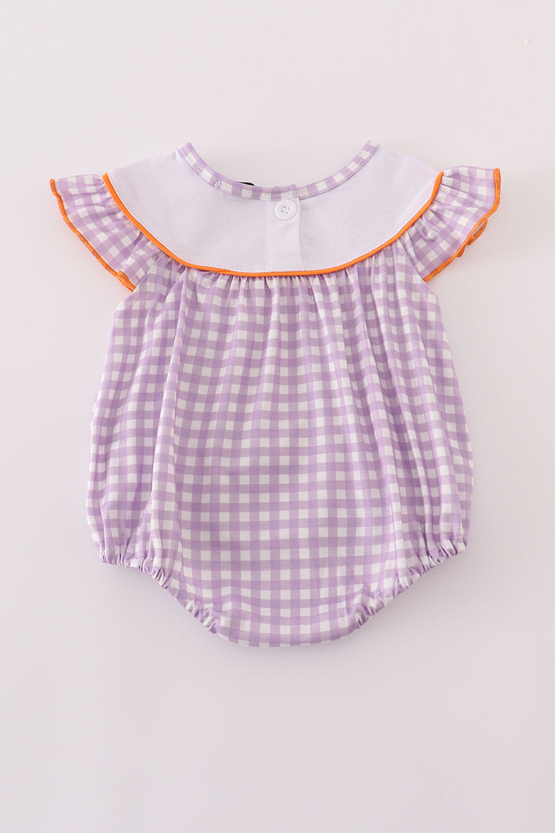 Purple Halloween Embroidered Bubble