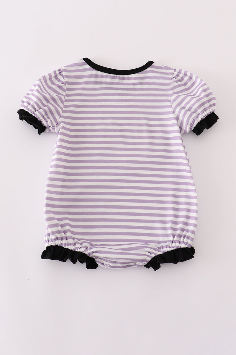 Purple Halloween Spider Embroidered Bubble