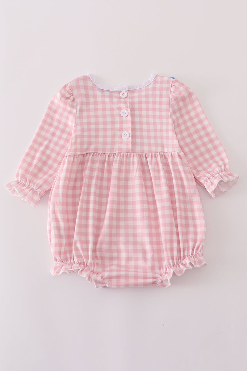 Pink and White Gingham Princess Bubble