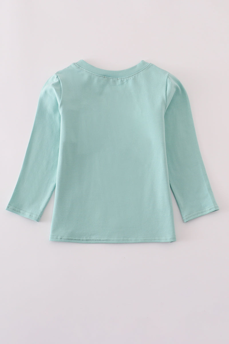 Long Sleeve Shirt with Farm Animals Embroidered
