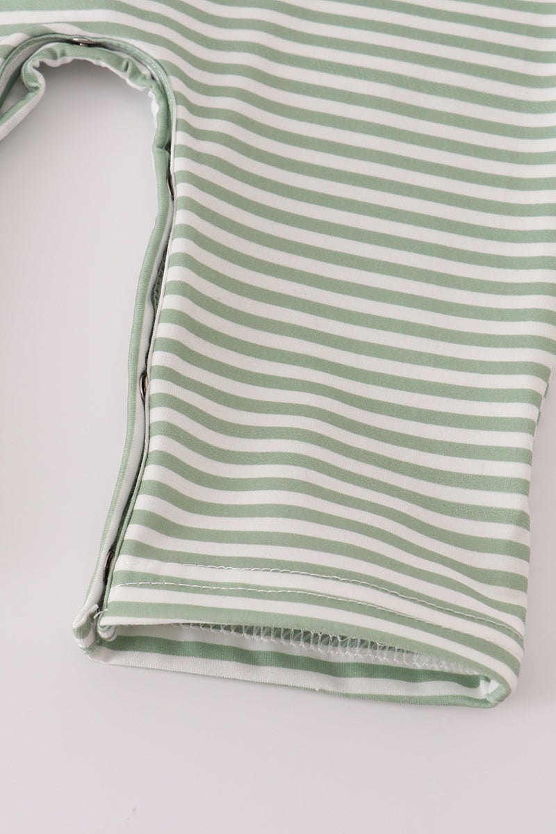 Green Striped Jonjon with French Knot Turkey
