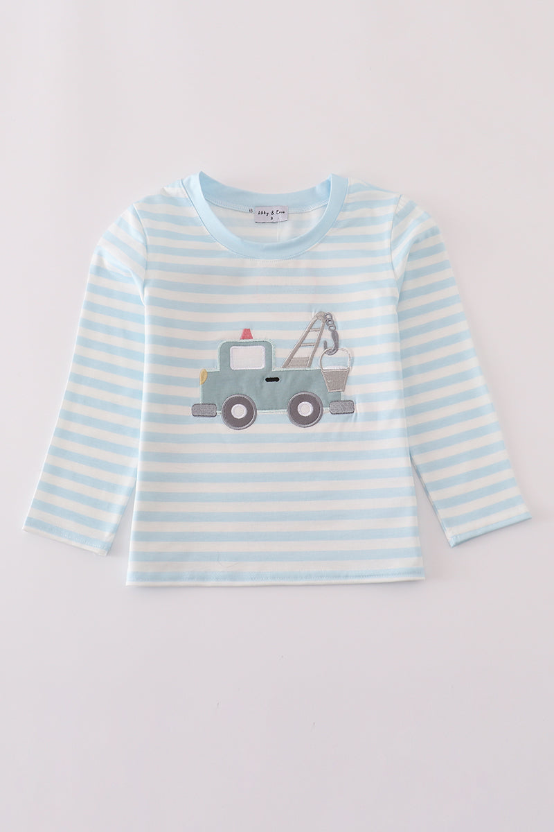 Blue Crane Applique Shirt