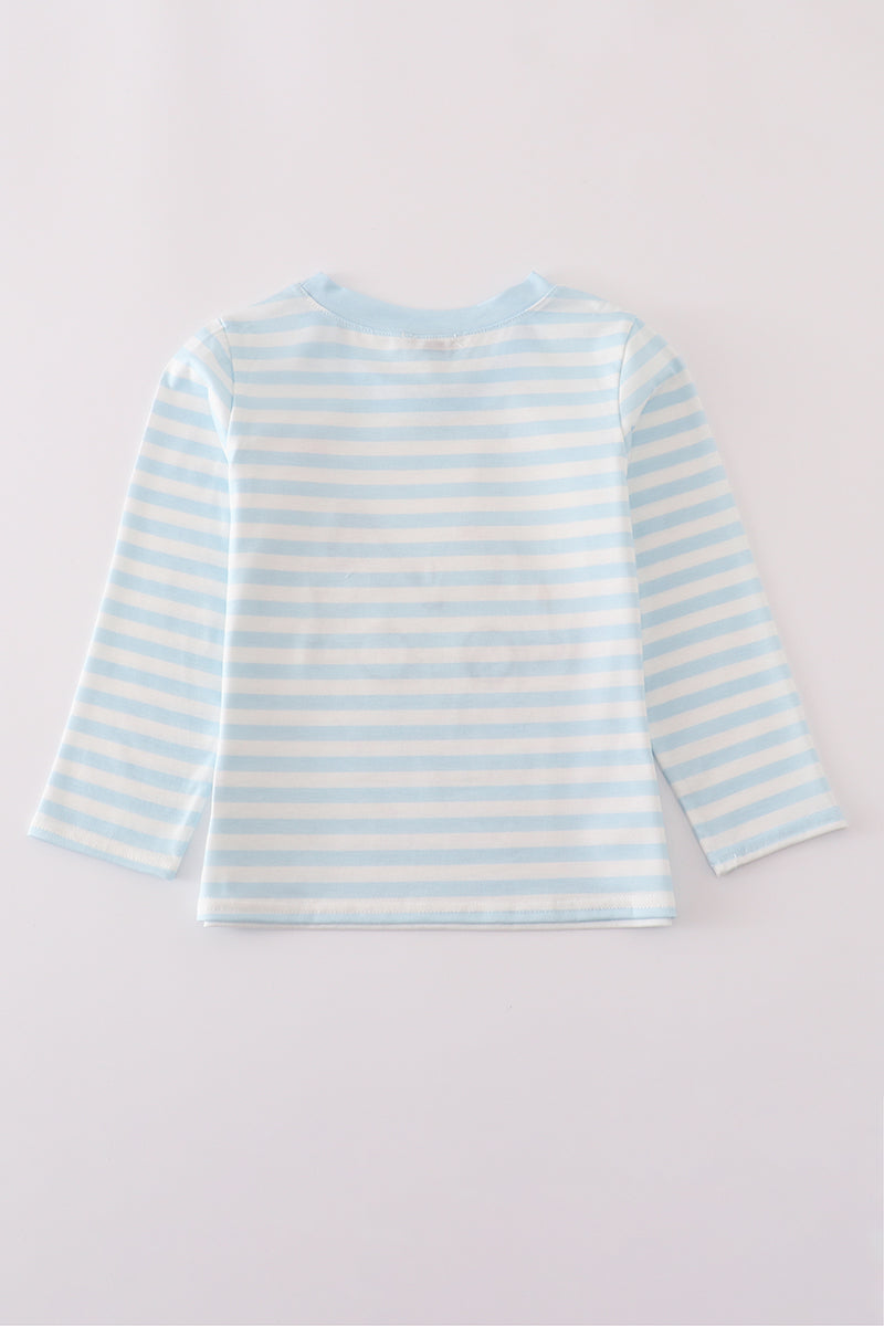 Blue Crane Applique Shirt