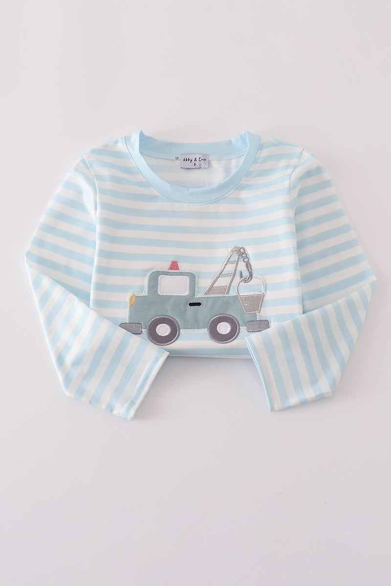 Blue Crane Applique Shirt