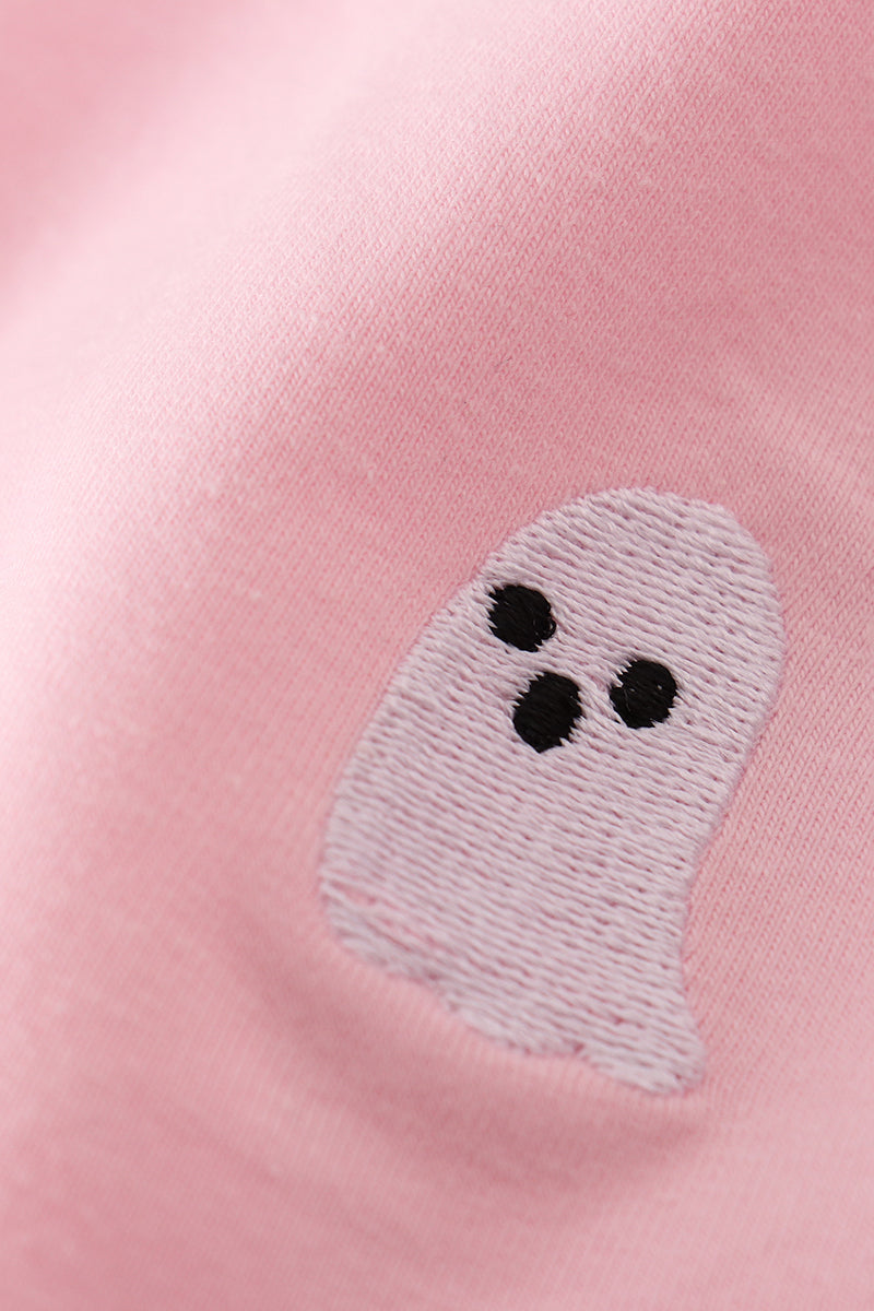 Pink Ghost Embroidered Dress