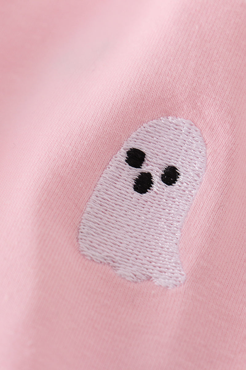 Pink Ghost Embroidered Dress