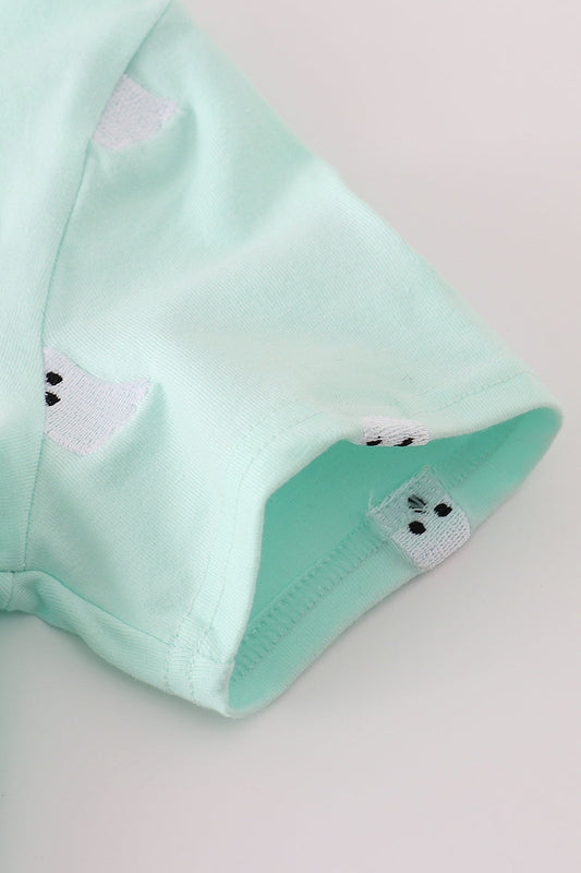 Green Ghost Embroidered Shirt