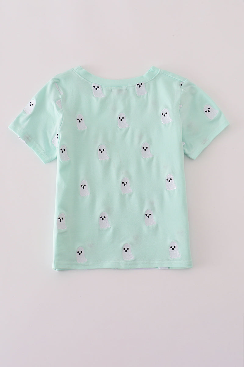 Green Ghost Embroidered Shirt