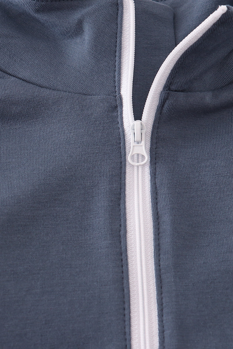 Navy Super Hero Embroidered Pull Over