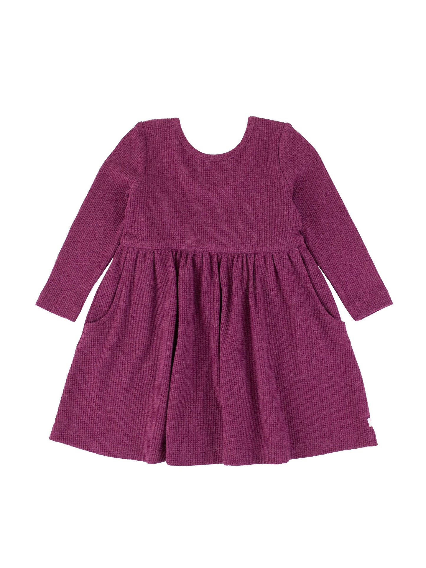 RB Girl Eggplant Waffle Dress Front