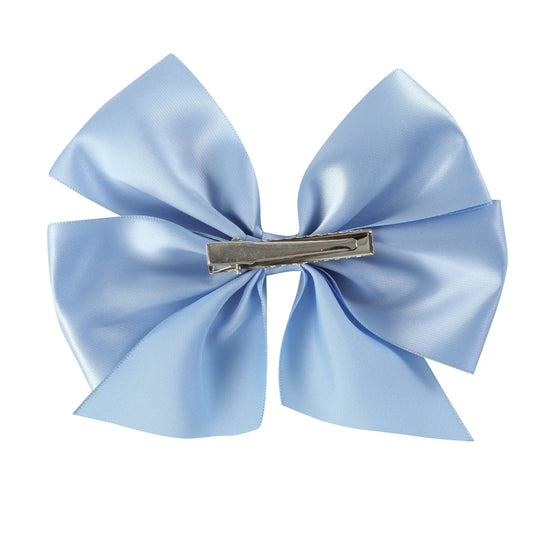 Blue Satin Bow Back