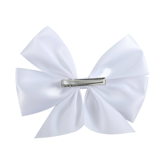 White Satin Bow Back