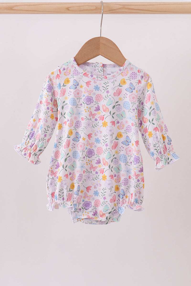 Long Sleeve Butterfly Garden Bamboo Bubble