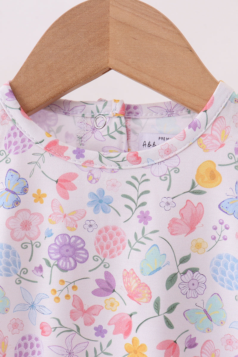 Long Sleeve Butterfly Garden Bamboo Bubble