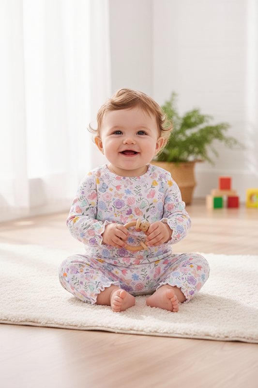 Long Sleeve Butterfly Garden Bamboo Bubble