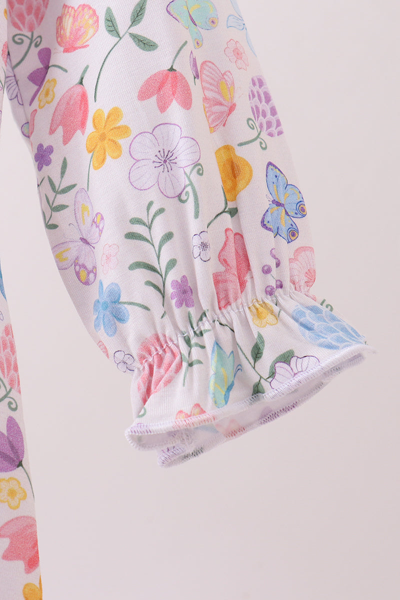 Long Sleeve Butterfly Garden Bamboo Bubble