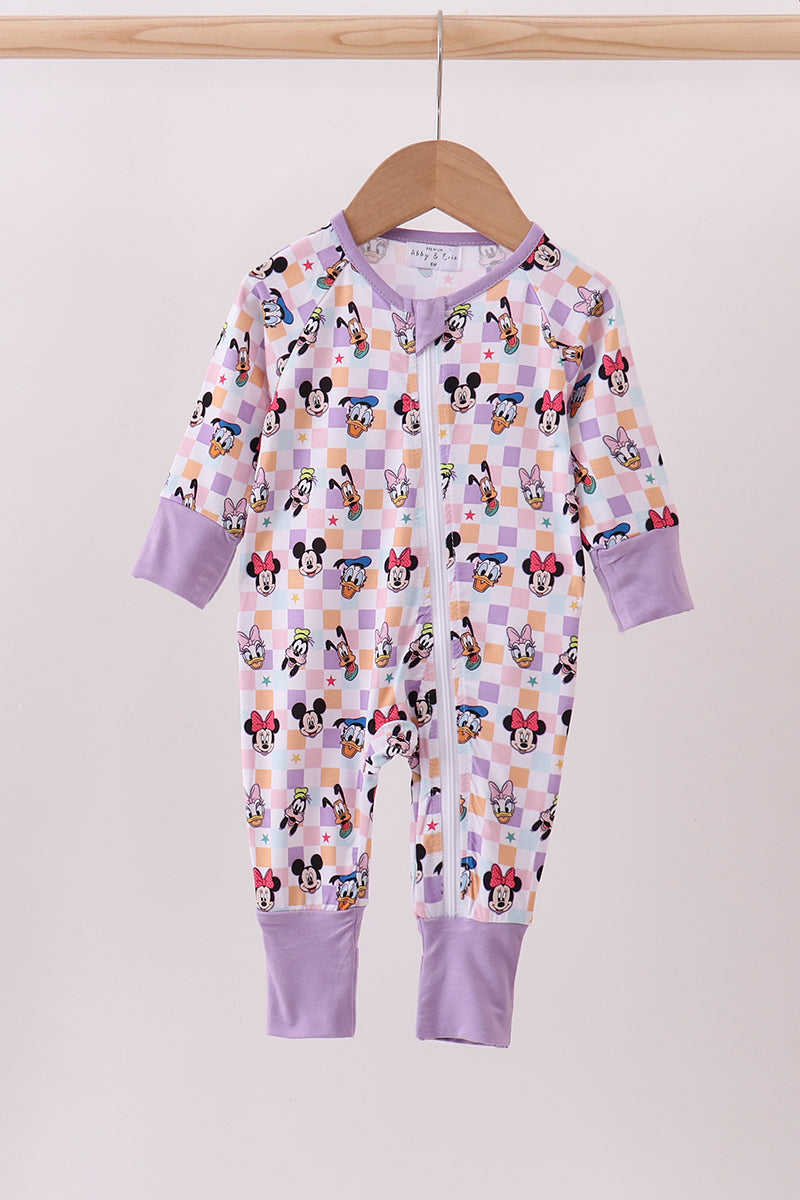 Purple Checkered Character Bamboo Sleeper