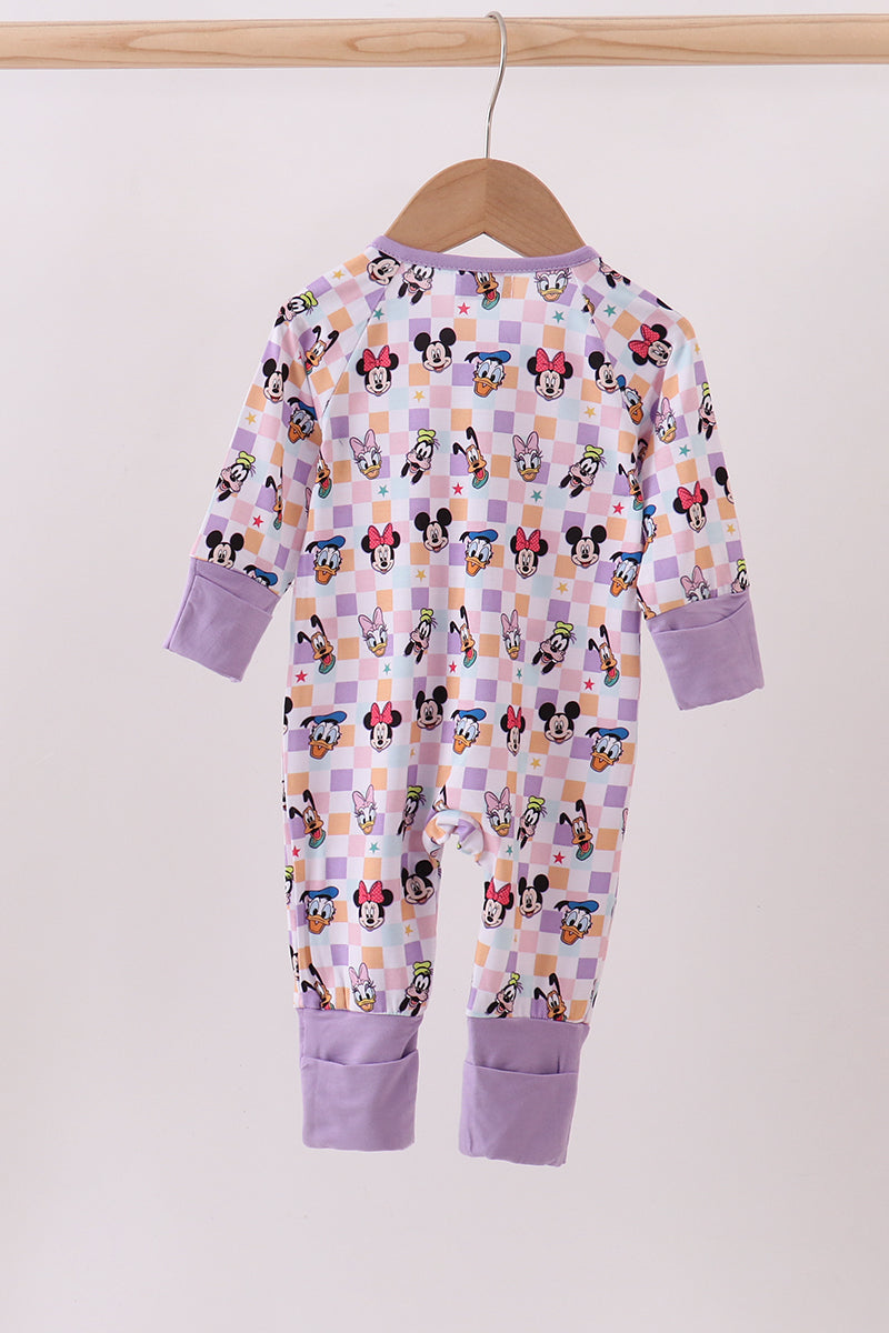 Purple Checkered Character Bamboo Sleeper