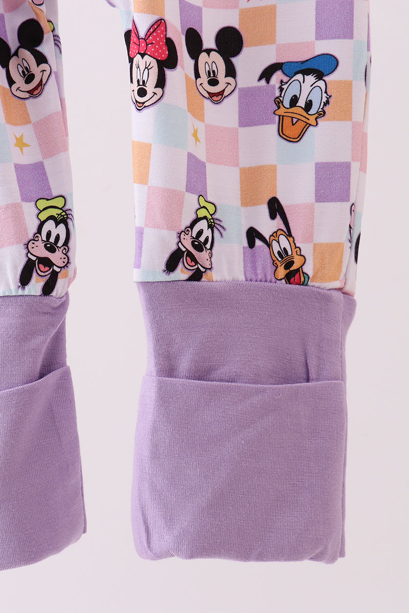 Purple Checkered Character Bamboo Sleeper