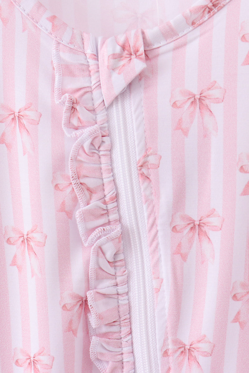 Pink Bows and Stripes Bamboo Sleeper