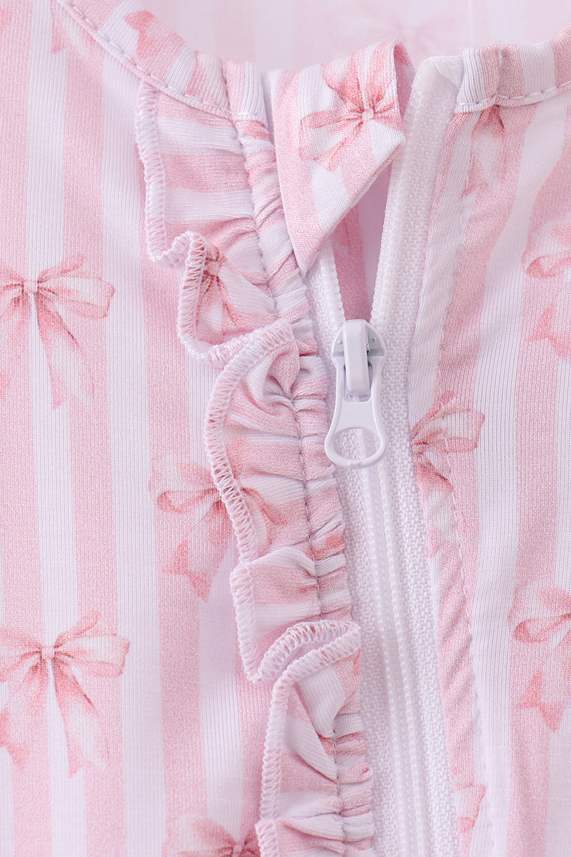 Pink Bows and Stripes Bamboo Sleeper