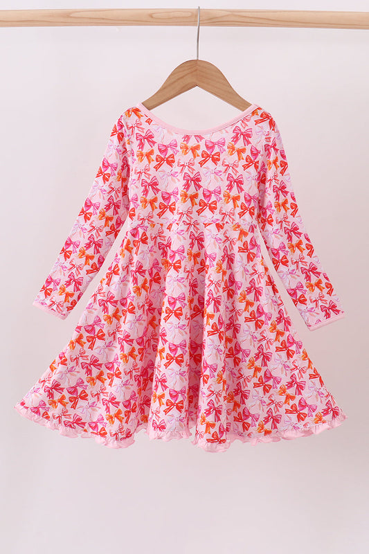 Beery Blossom Bows Bamboo Dress