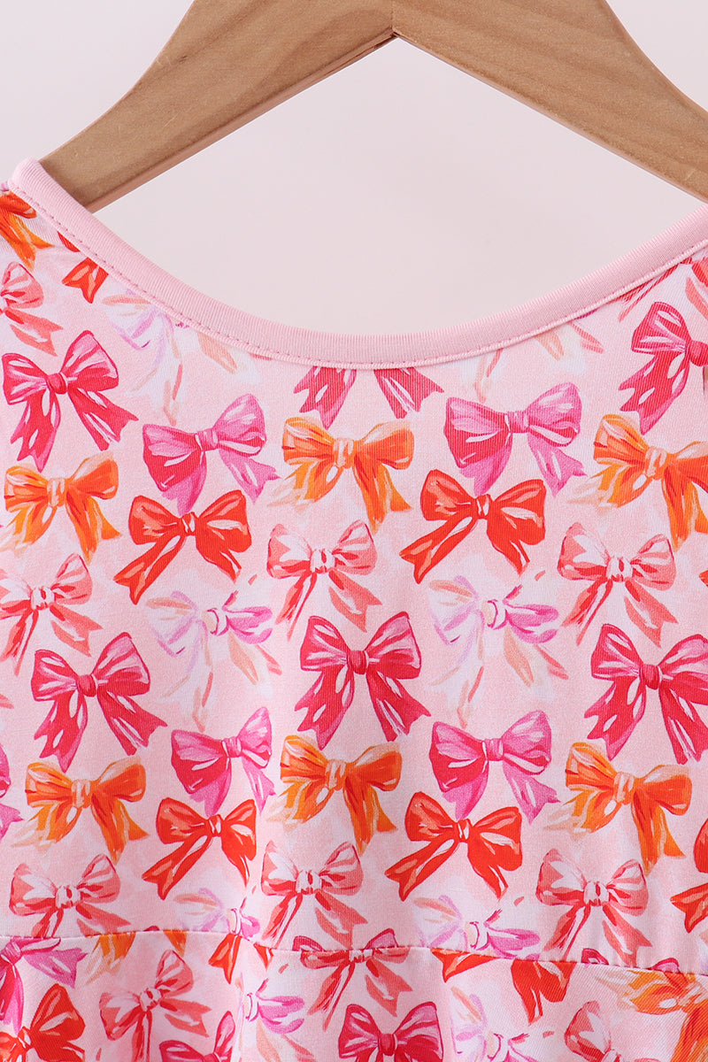 Beery Blossom Bows Bamboo Dress
