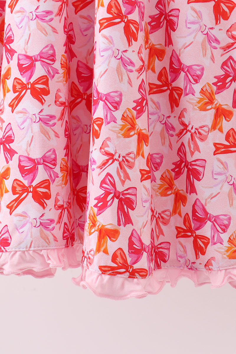 Beery Blossom Bows Bamboo Dress