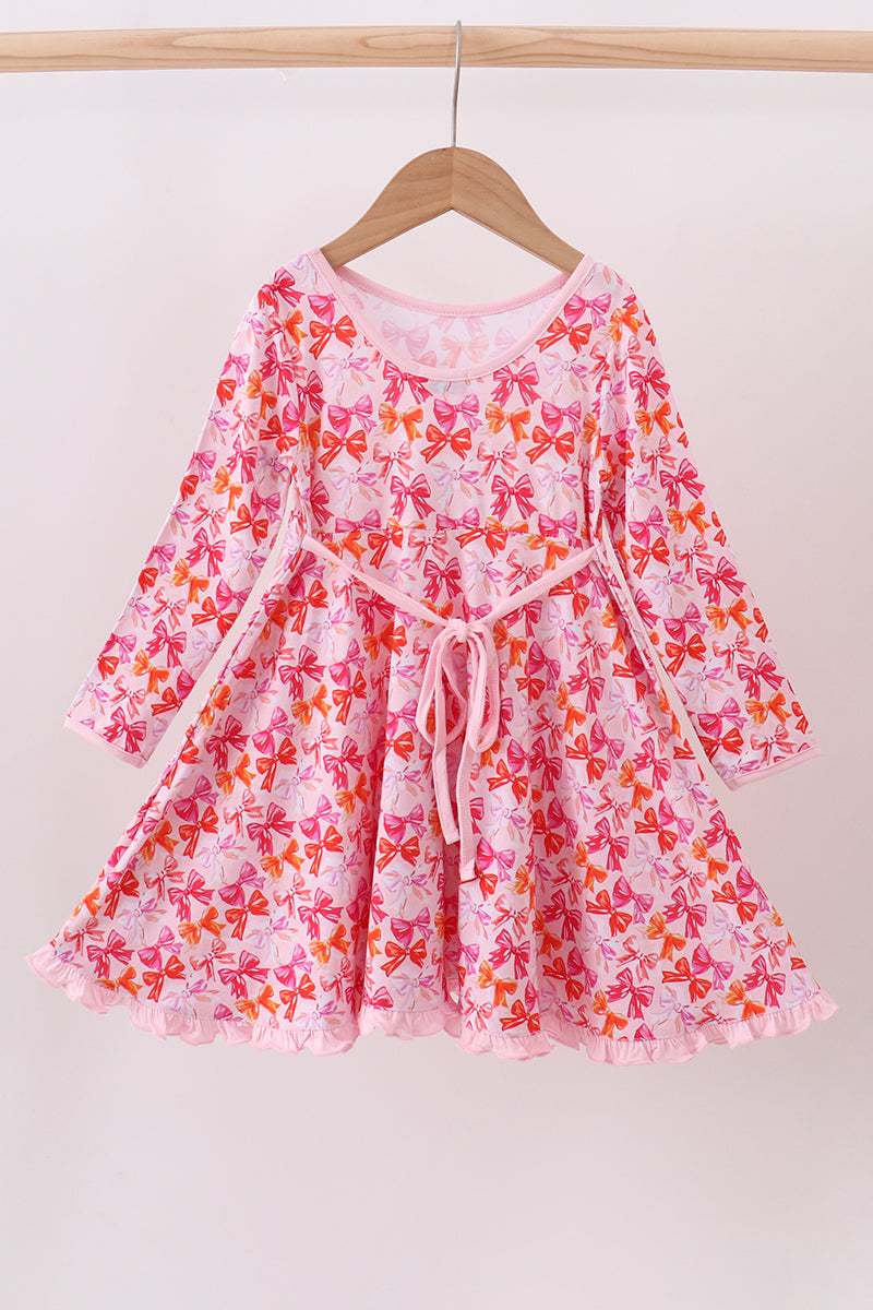 Beery Blossom Bows Bamboo Dress