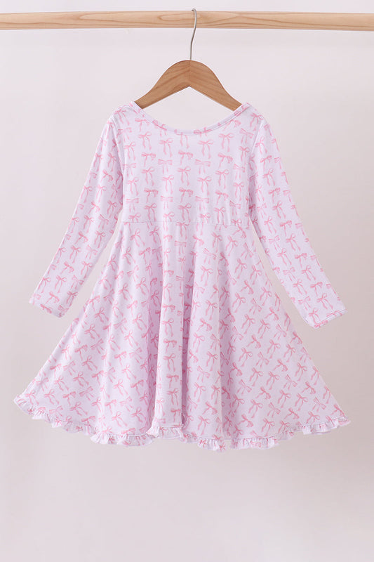 Pink Tiny Bow Bamboo Dress