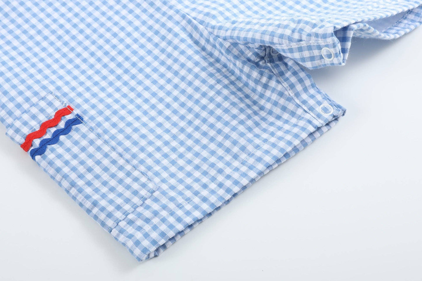 Blue Gingham American Flag John John