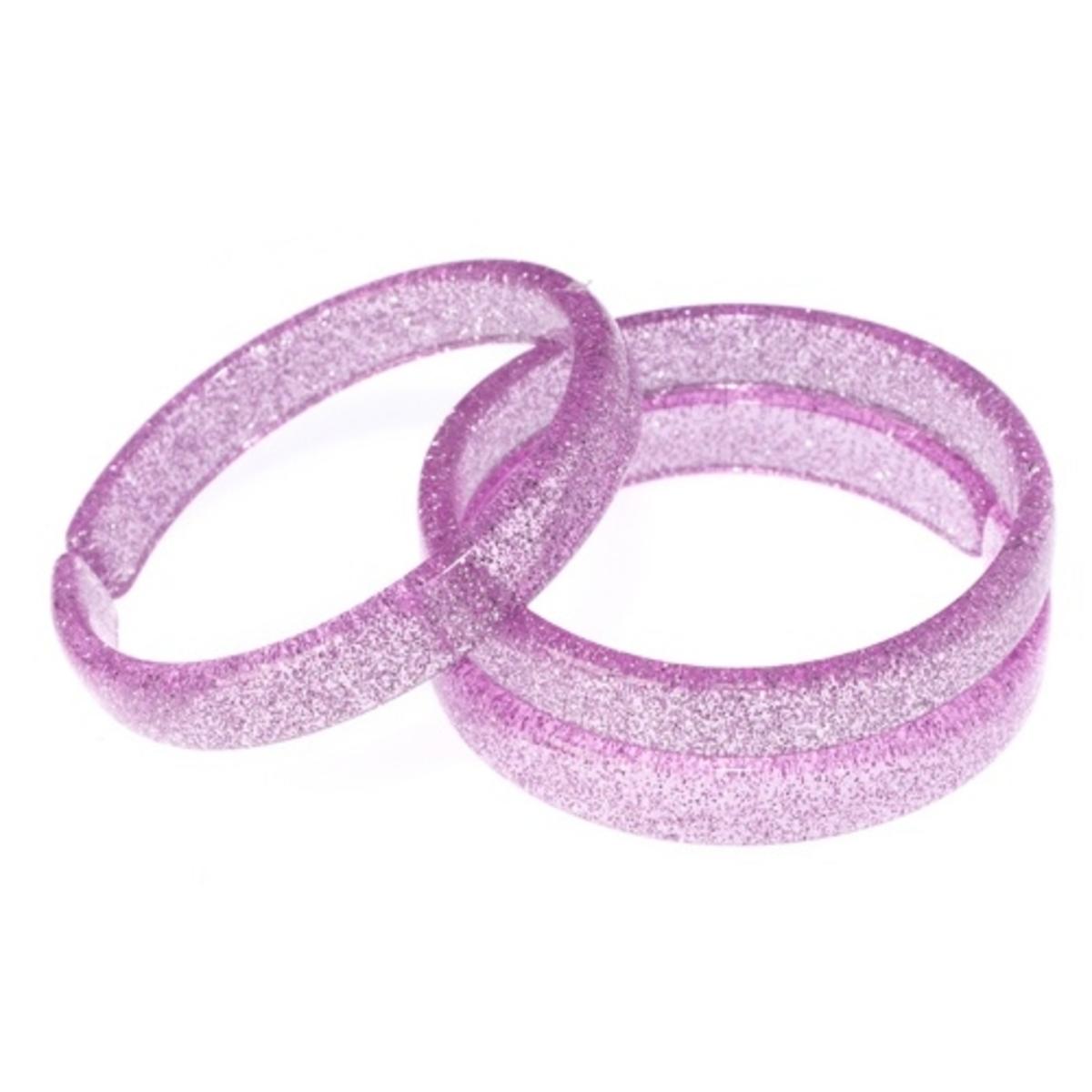 Pink Glitter Bracelet Set