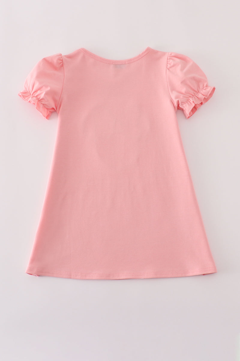 Pink Floral Minnie Applique Dress