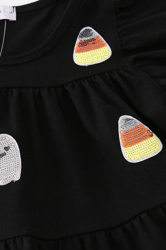 Black Ghost Sequin Dress