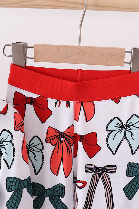 Red Bow Bamboo Pajamas Set