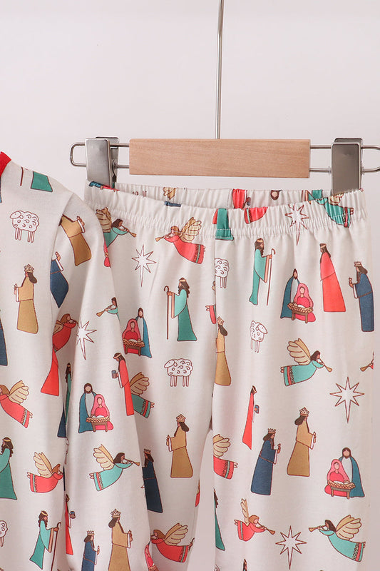 Nativity Ruffle Pajamas Set