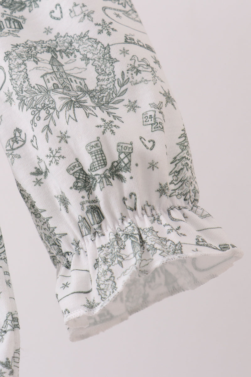 Christmas Tree One-Piece with Bow