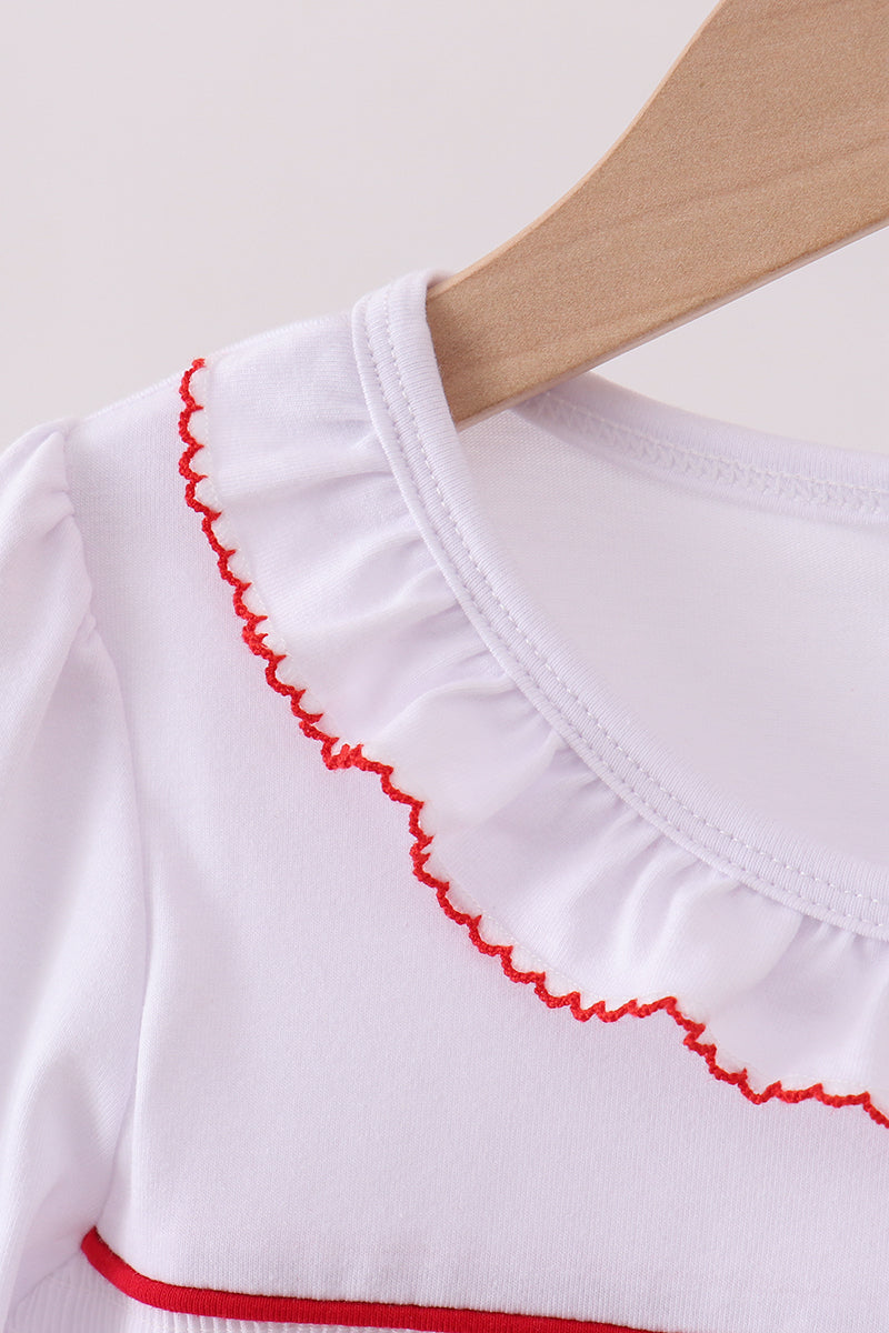 White Smocked Wreath Dress