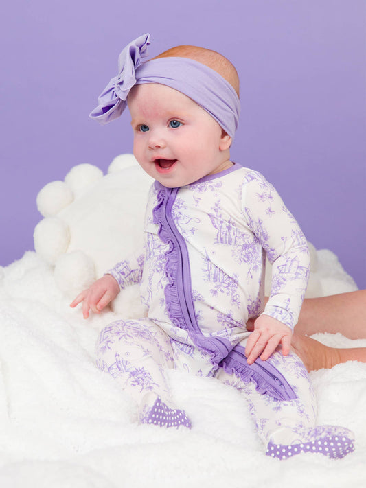 Baby Princess Castle Footed Ruffle Pajama