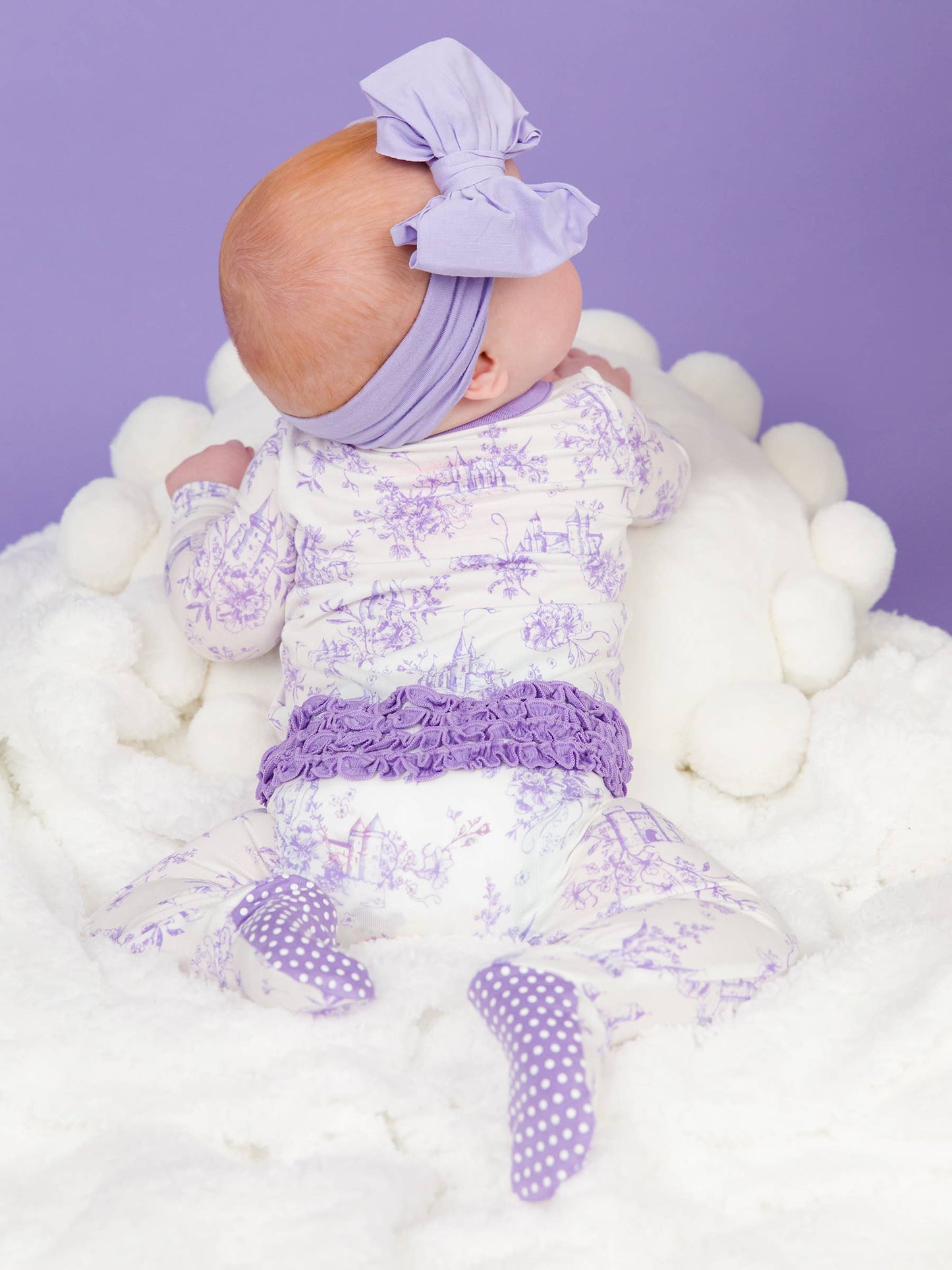 Baby Princess Castle Footed Ruffle Pajama