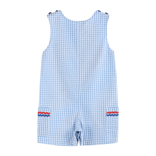 Blue Gingham American Flag John John