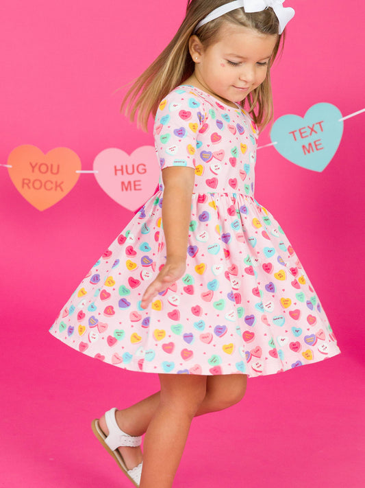 Heart Twirl Dress w/ Bow Twirl
