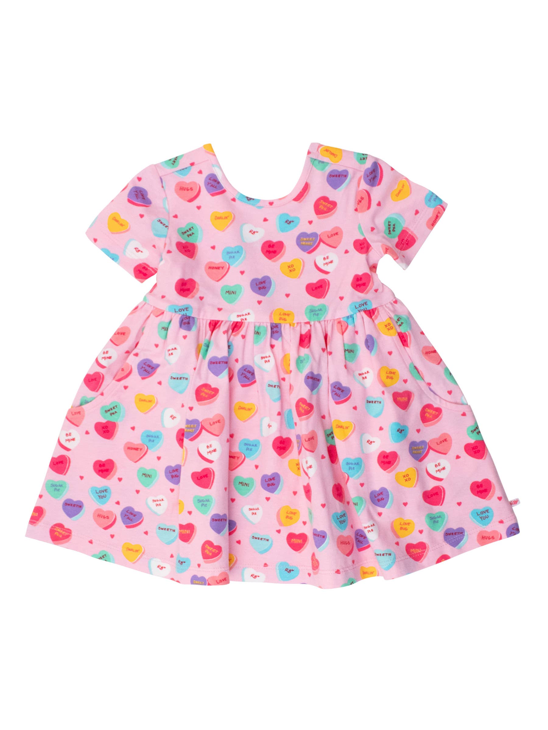 Candy Heart Short Sleeve Twirl Dress Little Clementine Kids Boutique Candy Heart Short Sleeve Twirl Dress Little Clementine Kids Boutique