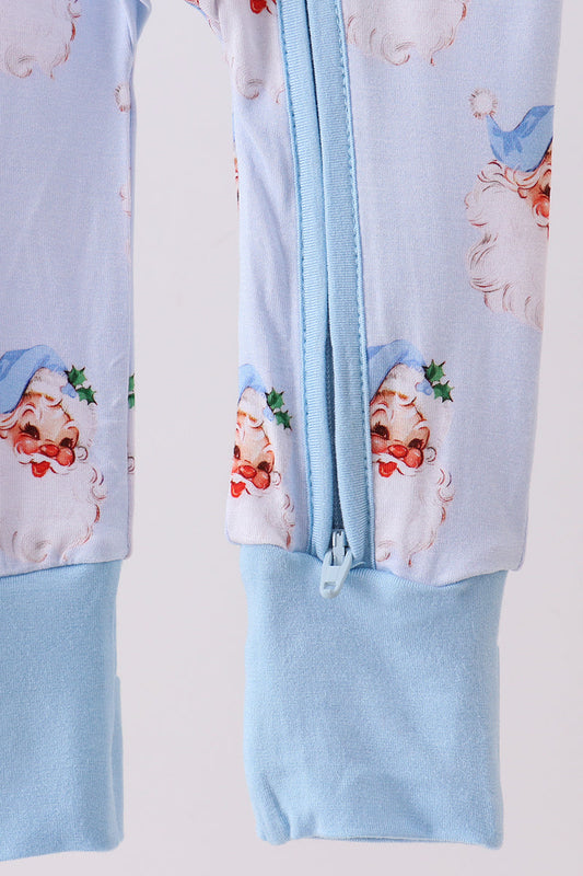 Light Blue Santa Claus Bamboo Sleeper