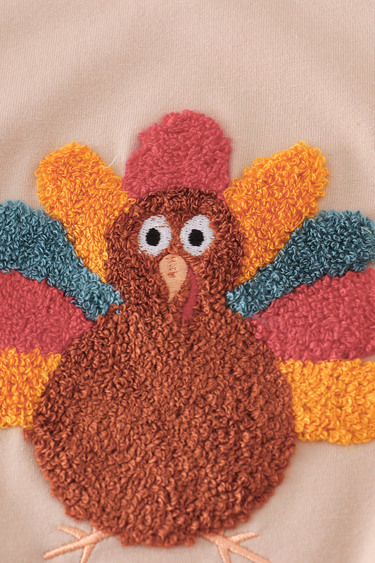 Long Sleeve Shirt with Ruffle and French Knot Turkey