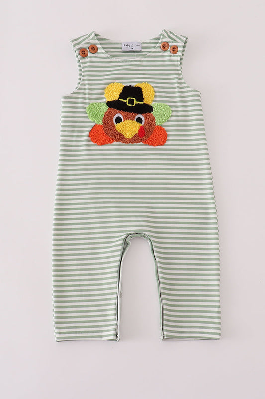 Green Striped Jonjon with French Knot Turkey